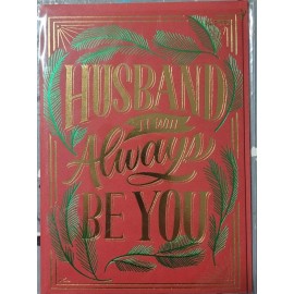 Papyrus Merry Christmas Happy Holidays Card - Brand New - Husband