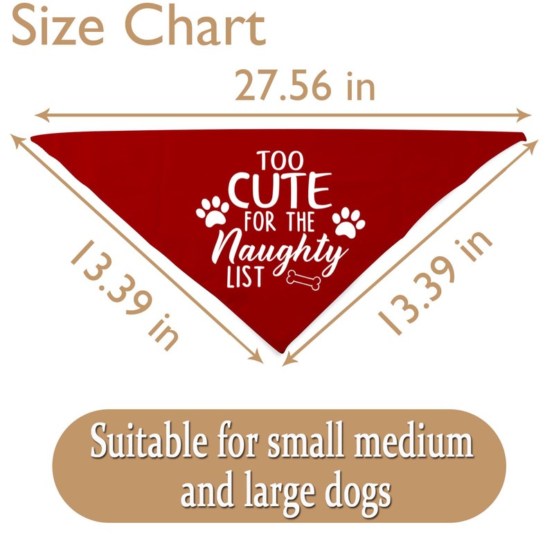 JXGZSO 1 Piece Too Cute for The Naughty List Dog