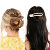 French Flat Hair Clips for Women, 4 Pack Curved Hair