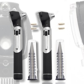 MEDCASE Radiance Otoscope with Light German Fiber Optic Otoscopes - Ear Scope with LED Light and Speculum for Ear Examination and Diagnosis - Ideal for Professional use