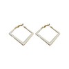 Big Square Geometric Hoop Earring Multicolor Enamel Round Dangle Drop