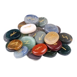 Rune Stone Healing Gemstone 25pcs/170g/Set Home Decor Figurine