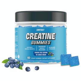 SUNNYDAILY SUNNYDAlLY Creatine Gummies-5g Creatine Monohydrate Per Serving Increase Strength and Build Muscle，Supplement Fitness Dietary Edible Healthcare - Specification: 60 Creatine Gummies