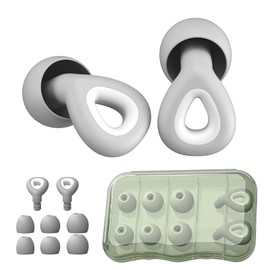 Quiet Ear Plugs for Sleep and Noise Reducing, Soft Comfortable Reusable Ear Protection for Travel, Study, Work, Blocking Loud Sounds, Snoring, Traffic; Ensures Peaceful Rest and Concentration, Includes Hygienic Storage Case. (Gray, S+M+L)