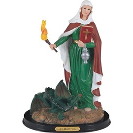 ICE ARMOR 12" H Saint Martha Statue Martha of Bethany Holy Figurine Religious Decoration Office Desk/Home/Living Room/Table Decor, Perfect House Warming Gifts for New Home