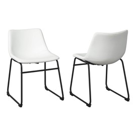 Signature Design by Ashley - Centiar Mid-Century Dining Room Chair - Set of 2 - White