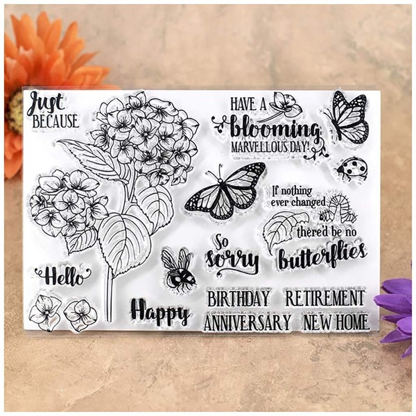 Kwan Crafts Flowers Butterfly Bee Just Because Happy Birthday Retirement