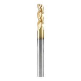 Amana Tool 51866-Z CNC Square End Mill Aluminum Cutting 1/4 D x 3/4 CH x 1/4 SHK x 2-1/2 Inch Long x 3 Flute SC ZrN Coated Up-Cut Router Bit