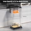 onlcuk Kitchen Trash Can with Wheels,Adjustable Capacity 20L to 45L