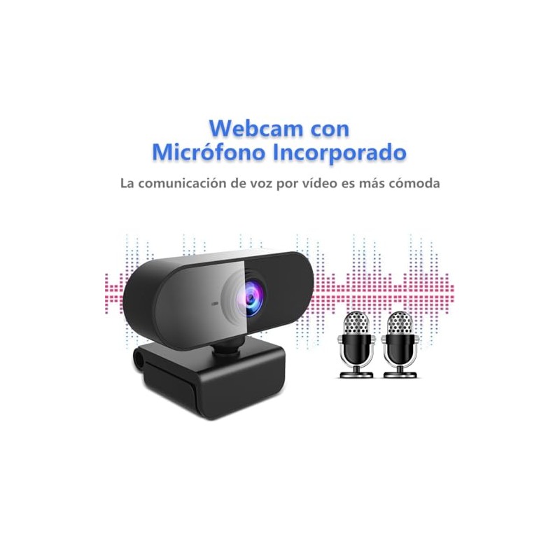 ZZCP Webcam con Microfono para PC,Camara Web para PC HD