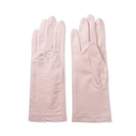 GlovesDEPO 99% UV Reduction! Cool Touch Arm Cover, UV Protection, Soy Fiber Short Gloves, 5 Fingers, Stylish, Cute, pink (salmon pink)