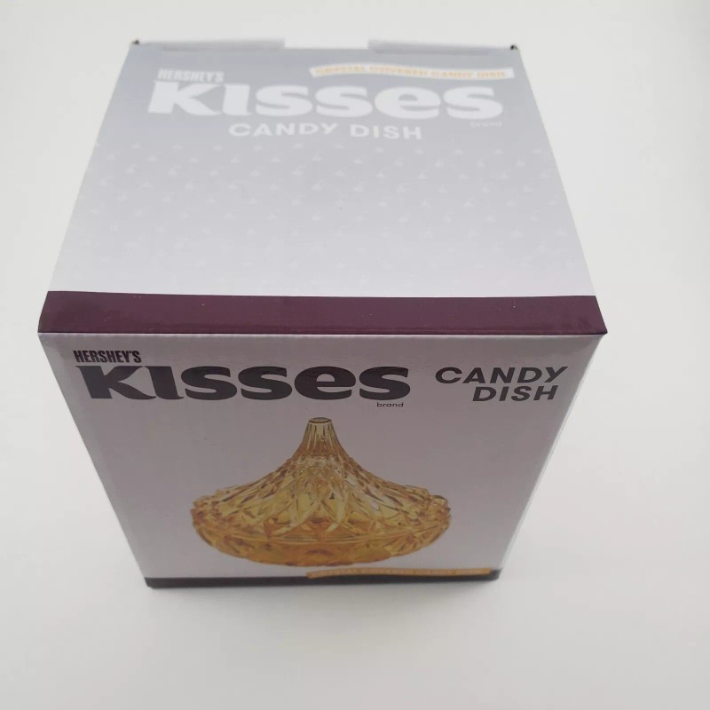 Hershey's Hershey’s Kisses Crystal Covered Candy Dish Gold Godinger 5"