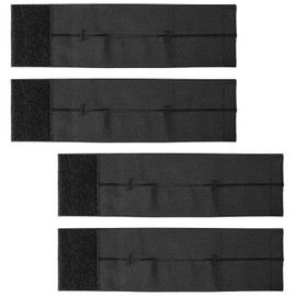 4Pcs Reusable Sports Boxing Hand Wraps Stretchy Baseball Glove Strap Tightness Open Hole Glove Wrap Band for Breathable Sports (Black)