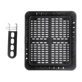 Fryer Basket Anti Stick Stainless Steel 6L Dishwasher Safe with Detachable Handle Square Fryer Basket for COSORI