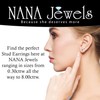 NANA Jewels Round CZ Stud Earrings SS316 Surgical Steel &