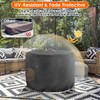 Topcover Round Fire Pit Cover,24 Inch 600D Waterproof Outdoor Propane
