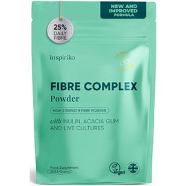 15g Soluble Fibre Supplement - 50% NHS Daily Prebiotic Fibre Powder with Inulin, Acacia Gum, 2 Billion CFU in Probiotics Powder. 6-in-1 Tasteless Prebiotics for Gut Health, 243.5 Grams