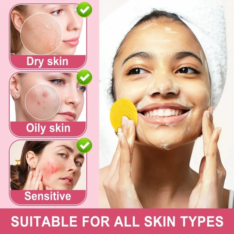 60 Pads Faciales Desmaquillantes Cúrcuma Manzanilla Natural