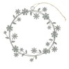khevga Flower Wreath Metal Hanger Diameter 24 cm - Grey