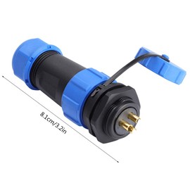 Aviation Plug IP68 SP21 2/3/4/5/7/9/12 Pin 500V 30A Waterproof Aviation Plug Socket Cable Inline Connector (3pin)