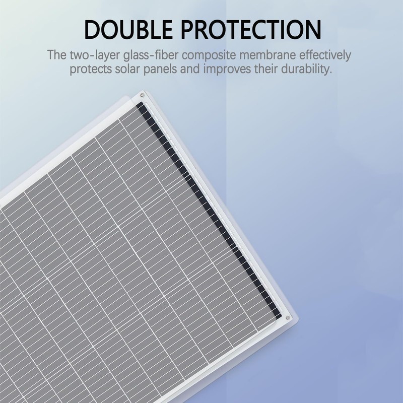Flexible Solar Panel 50W 12V Monocrystalline Module Fiberglass Lightweight Charge
