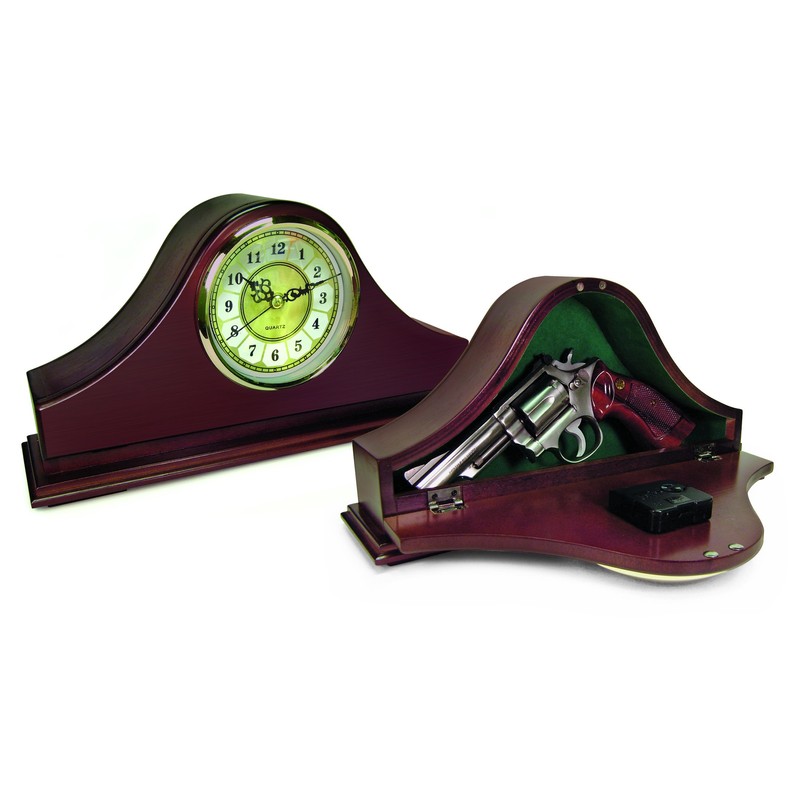 PS Products Mantel Concealment Gun Clock, Mahogany, One Size