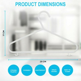 ebuyerfix 40 Pack White Plastic Nursery Hangers, Perfect choice for a baby’s wardrobe/closet/cupboard,Space Saving Tubular Hangers, More Storage for Kids Children Clothes Dresses