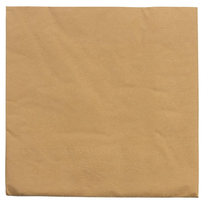 JAM PAPER Medium Lunch Napkins - Gold - 6.5x6.5 Inch