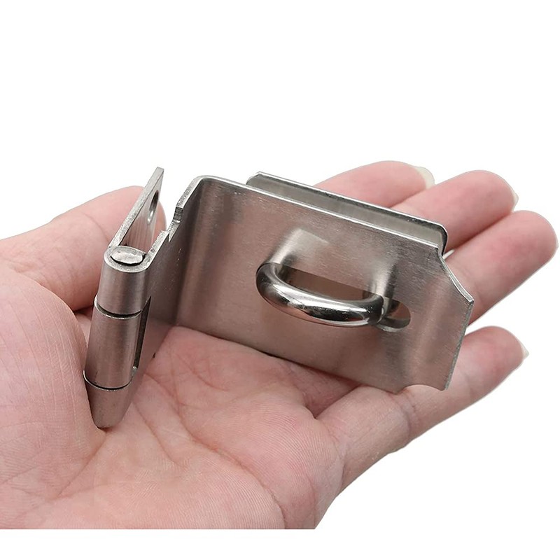 WANLIAN 2 Pieces 90 Degree Right Angle Padlock Hasp Door