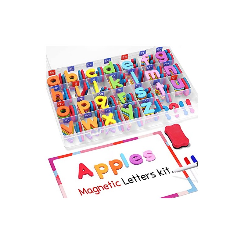 Gamenote - Juego de letras magnéticas del alfabeto, 238 piezas