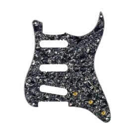 920D Custom 7 Way w/ Toggle Pre-Wired SSS Strat Upgrade Pickguard - Black Pearl