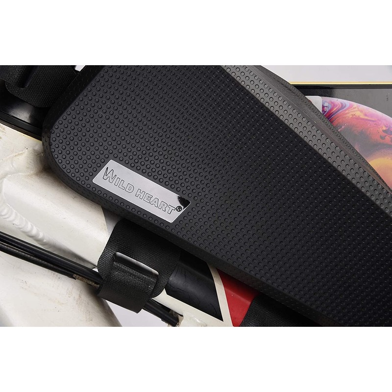 WILD HEART 自転車トップチューブバッグ 自転車フロントフレームバッグ 完全防水 簡単インストール 小物収納 自転車携帯バッグ マウンテンロードバイクライディングアクセサリーキット (ホワイト)