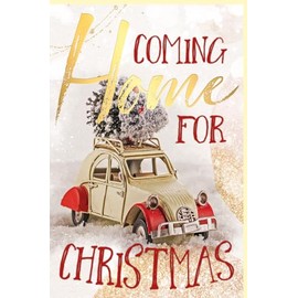 Skorpion Christmas Card Gold Foil Car Duck Coming Home for Christmas - with Envelope