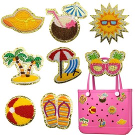 Beach Baseball Charms for Bogg Bag Accessories - 30 Pack Random Color PVC Rubber Beach Bag Decoration for Handbags and Tote BagsApply - Type: beach pendant-7