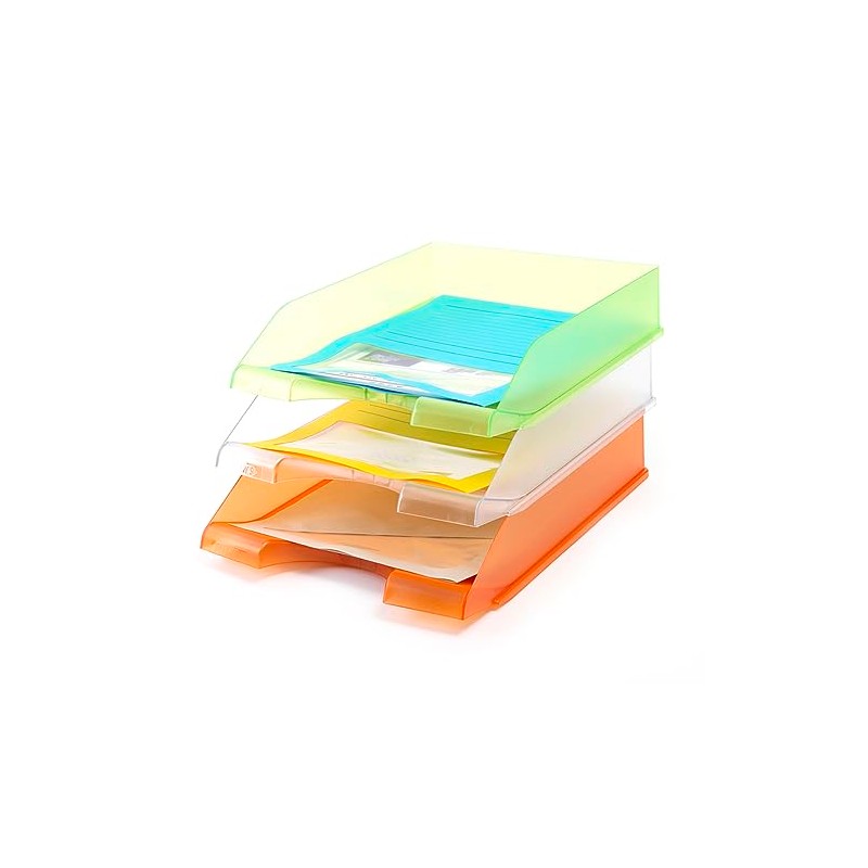 レタートレー縦型 クリア ブルー・LT-500BL