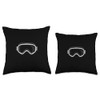 Minimalist Ski Goggles Throw Pillow