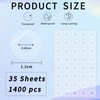 Yeachlaing Hole Reinforcement Stickers Labels,Transparent,Pack of 1440
