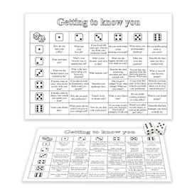 stizak Ice Breaking Team Games for Coworker, Getting to Know You Game, Office Dice Game, Office Activity Games, Team Building Group Office Game(gtky01)