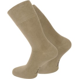 normani 6 pairs of bamboo socks with pique cuffs, beige, 47-50