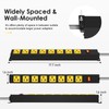20Amp Power Strip Surge Protector, Durable Metal 8-Outlets with Heavy