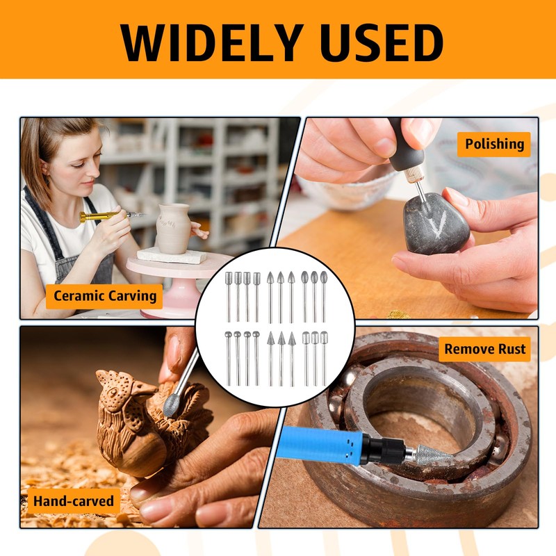 Diamant Fräser Set, 20 Stück Gravierstift Diamant Frässtifte Schleifstifte Kompatibel