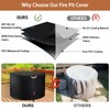 [2025 Upgraded 900D Fabric] Fire Pit Cover Round for Solo