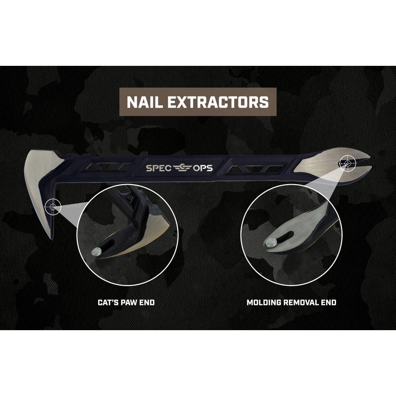 Spec Ops Tools 11" Nail Puller Cats Paw Pry Bar,