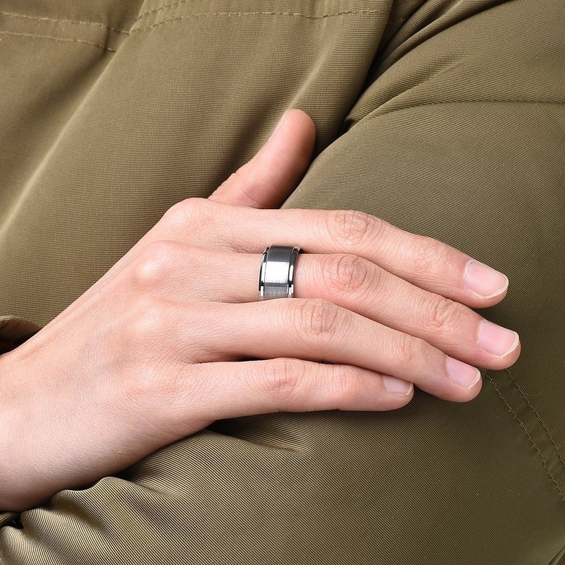King Will Basic 10mm Tungsten Carbide Wedding Ring Matte Finished