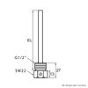 Immersion Sleeve Stainless Steel V4A, G 1/2 Inch, Installation Length