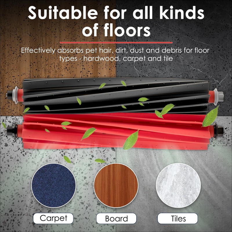 (4 Pack) S8 MaxV Ultra Roller Brushes for Roborock S8