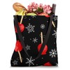 christmas red candy apples black Tote Bag