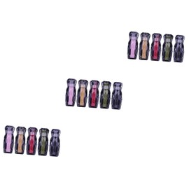 Baluue 15pcs Multicolored Rhinestone Nail Stickers for Manicure Art Bead Decorations for Natural and False Nails for Home and Salon Use