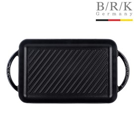BRK Smart Cast Iron Square Grill Black 33x22cm / BRK 스마트 무쇠 사각 그릴 블랙 33x22cm