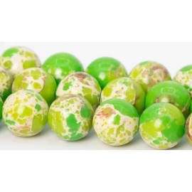 Moments of Beauty 10 Imperial Jasper Gemstone Beads 8mm Green Natural Jewelry Making Supplies